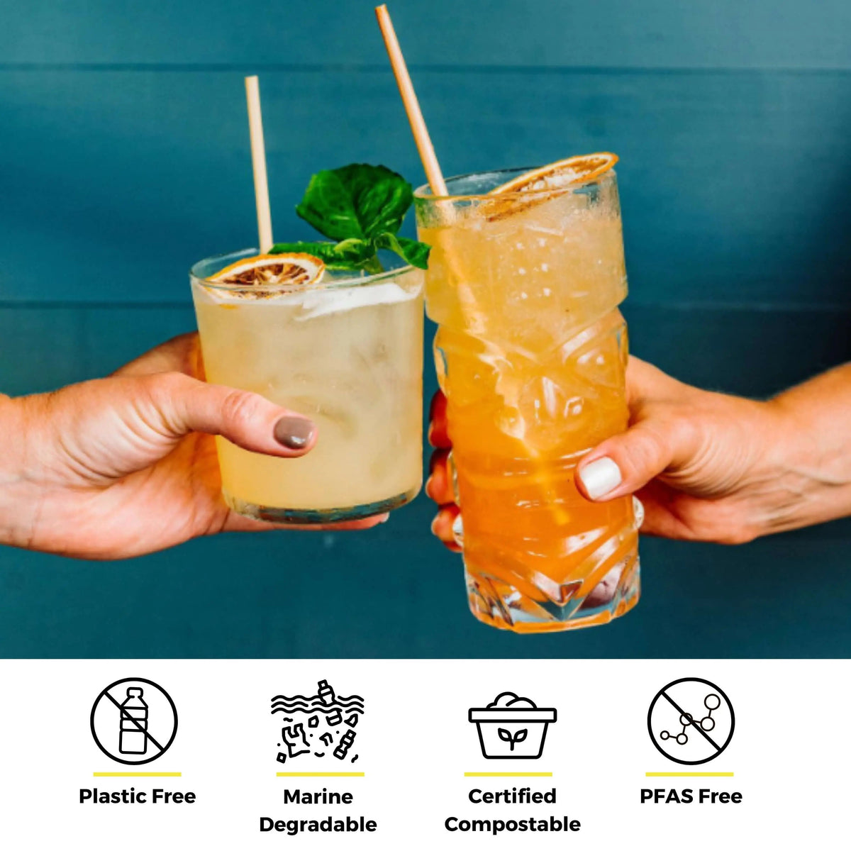 5.75" Cocktail Wheat Straws
