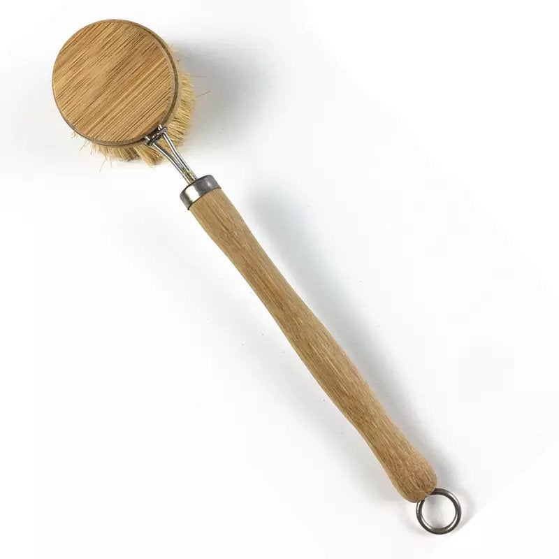 Bamboo Sisal Dish Brush - Zero Waste Kitchen Brush - Replaceable Sisal Head