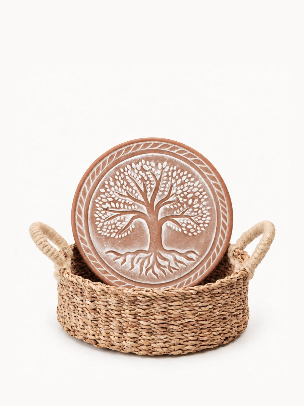 Bread Warmer & Basket - Tree of Life Round