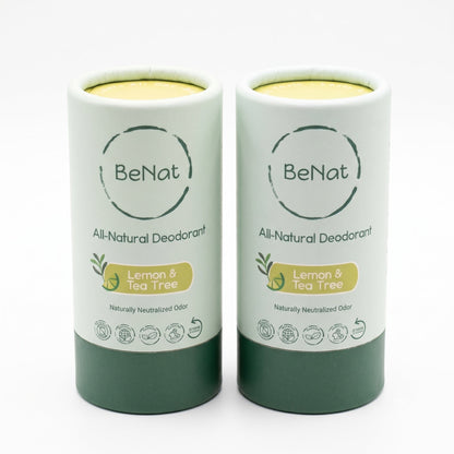 2-Pack All-Natural, Plastic-Free Deodorants