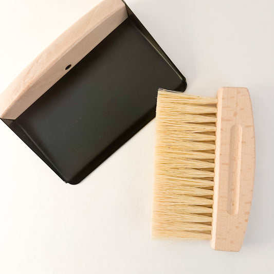 Magnetic Hand Broom & Dustpan Set with Natural Sisal Bristles