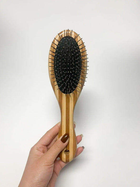 Bamboo Pet Brush with Sisal and Steel Bristles – Eco-Friendly Grooming