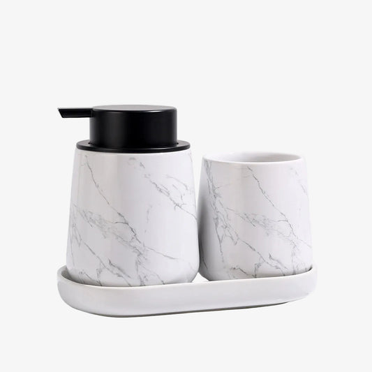 BosilunLife Marble 3-Piece Bathroom Set Recycled Ceramic Eco-Clay
