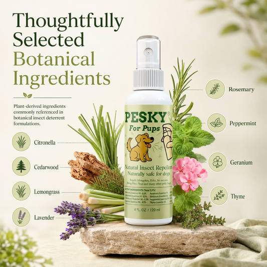 🐶 PESKY® for Pups Plant-Based Insect Deterrent Spray for Dogs
