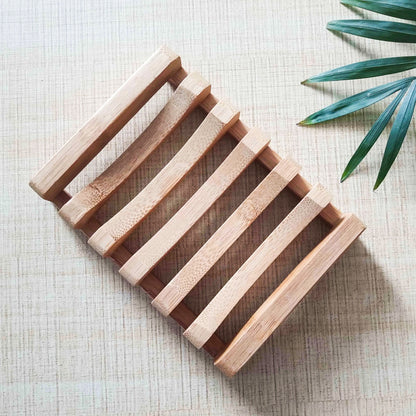 Natural Bamboo Soap Dish - Zero Waste Biodegradable Soap Tray - Plastic Free Soap Lift