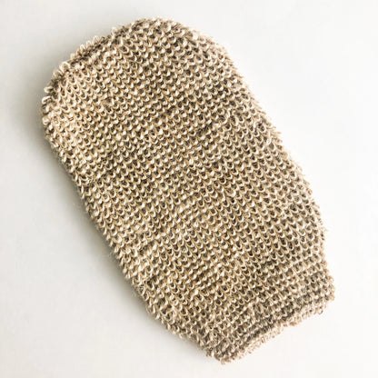 Natural Exfoliating Jute Mitt - Organic Biodegradable Body & Bath Glove - Plastic Free Zero waste Body Scrub